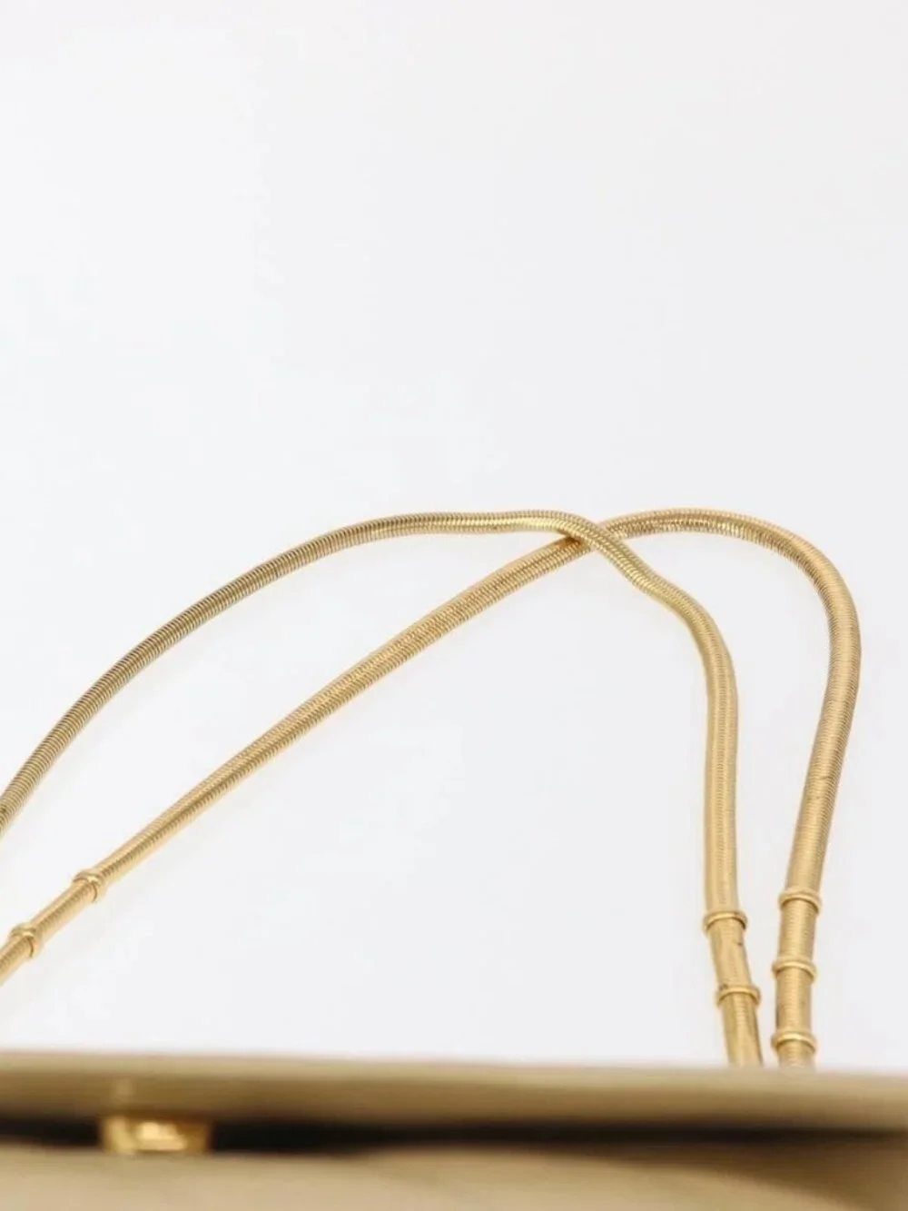 CHANEL Matelasse Chain Shoulder Bag Lamb Skin Ivory Gold CC Auth 164270